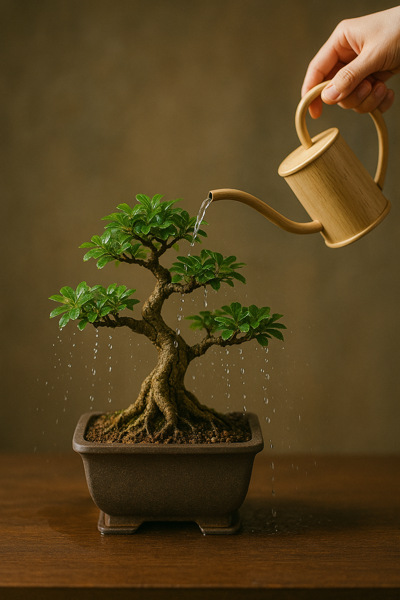 Tưới nước cho bonsai mini